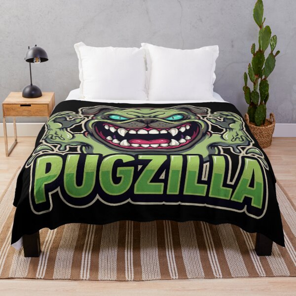 Item preview, Mutant Zombie Pug Monster Halloween Cartoon Design designed and sold by SoftStyleStudio ⭐⭐⭐.