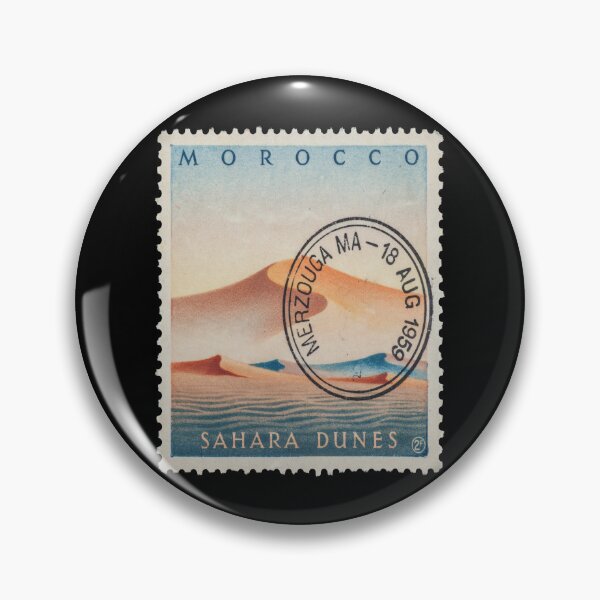 Item preview, Sahara Desert Merzouga Morocco Dune Crest Stamp Sticker designed and sold by stickercuffs.