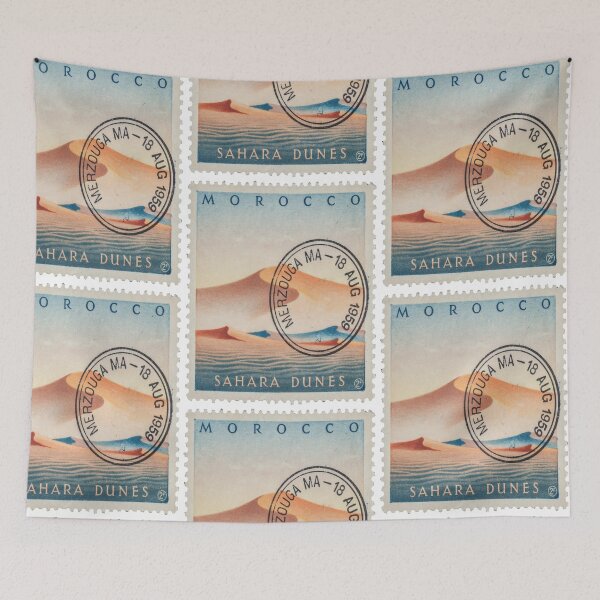 Item preview, Sahara Desert Merzouga Morocco Dune Crest Stamp Sticker designed and sold by stickercuffs.