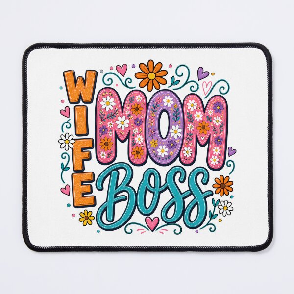 Item preview, Wife Mom Boss Floral Daisy Mom Life Design designed and sold by Channel1Design.