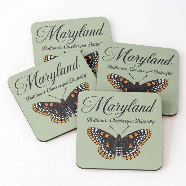Item preview, Maryland Baltimore Checkerspot Butterfly – State Butterfly Art Print designed and sold by The-Drip-Studio.