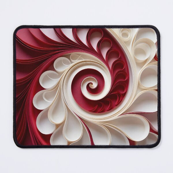 Item preview, Intricate Red and Cream Swirl designed and sold by Vicky Brago-Mitchell®.