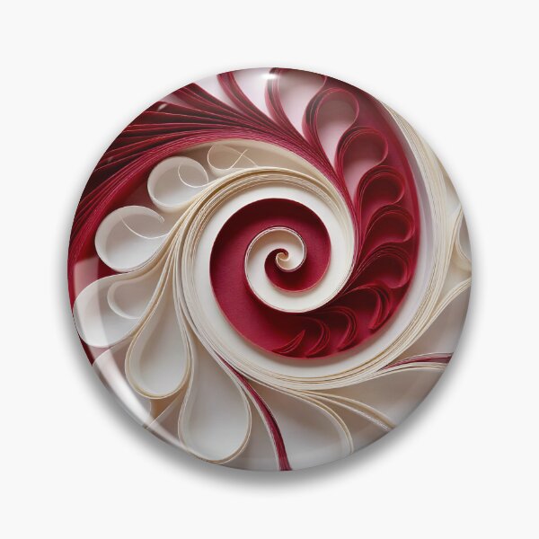 Item preview, Intricate Red and Cream Swirl designed and sold by Vicky Brago-Mitchell®.