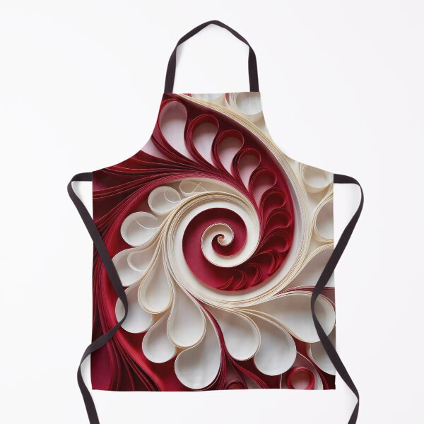 Item preview, Intricate Red and Cream Swirl designed and sold by Vicky Brago-Mitchell®.