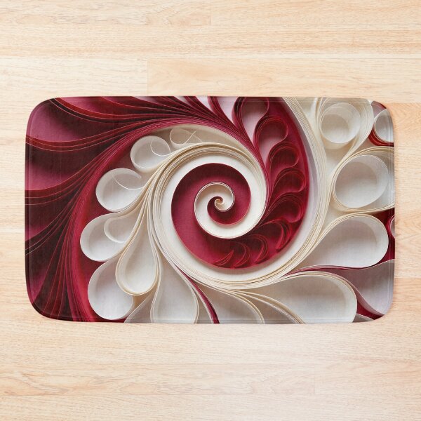 Item preview, Intricate Red and Cream Swirl designed and sold by Vicky Brago-Mitchell®.