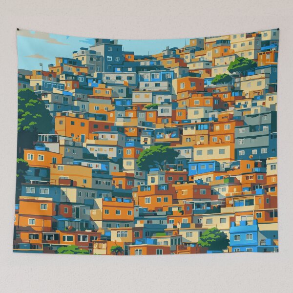 Item preview, Rio de Janeiro Favela Cityscape designed and sold by Design Atlas.
