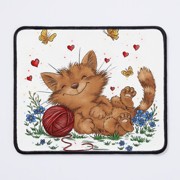 Item preview, A cute, funny kitten sleeping on a ball of yarn—evoking a mood of relaxation and an expression of love. designed and sold by ArtbySvetik.