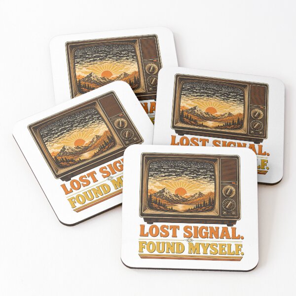 Item preview, Lost Signal, Found Myself – Retro TV Mountain Design designed and sold by WakeUpByLuki.