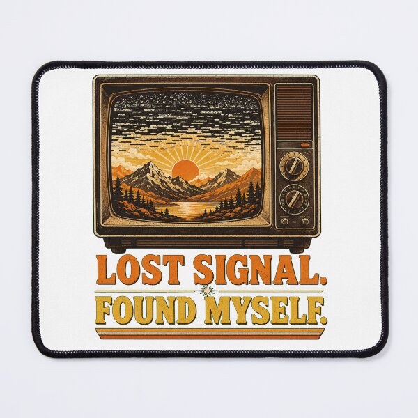 Item preview, Lost Signal, Found Myself – Retro TV Mountain Design designed and sold by WakeUpByLuki.