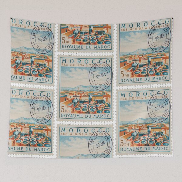 Item preview, Fes Medina Morocco Tanneries Old City Stamp Sticker designed and sold by stickercuffs.