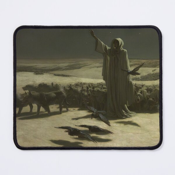 Item preview, Famine By John Charles Dollman 1904 Grim Reaper Wolves Art designed and sold by TeeARTHY.