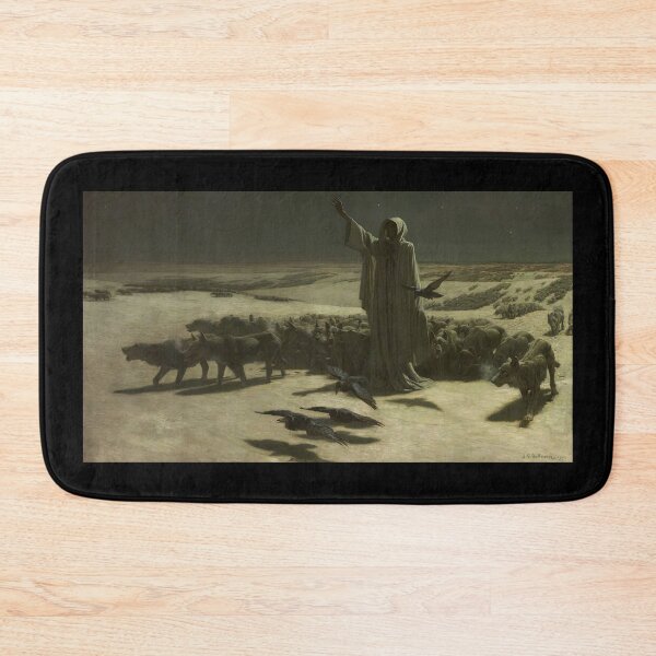 Item preview, Famine By John Charles Dollman 1904 Grim Reaper Wolves Art designed and sold by TeeARTHY.