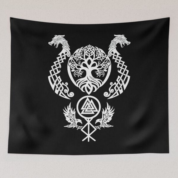 Item preview, Yggdrasil & Valknut | Nordic Tree Of Life Gifts For Vikings  designed and sold by BrokenLabel.