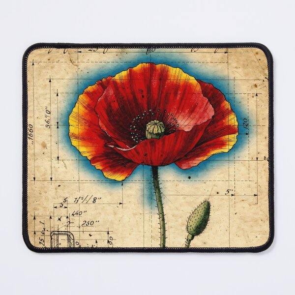 Item preview, Da Vinci Poppy Codex Renaissance Botanical Study designed and sold by Jozefin's Studio.