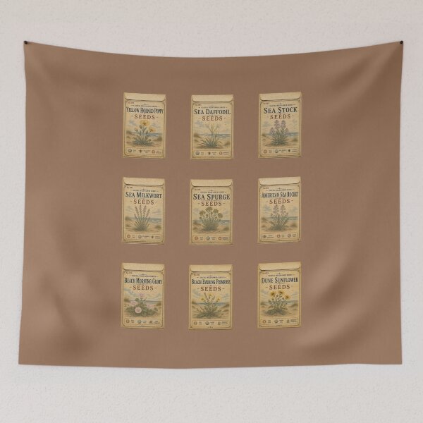 Item preview, Vintage Seed Packets PRINT ONLY NOT REAL- Coastal Wildflowers Series 010-018  designed and sold by Beachy.