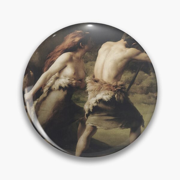 Item preview, Prehistoric Man Hunting Bears Classical Stone Age Painting designed and sold by TeeARTHY.