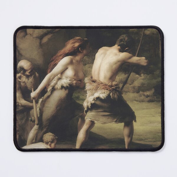 Item preview, Prehistoric Man Hunting Bears Classical Stone Age Painting designed and sold by TeeARTHY.