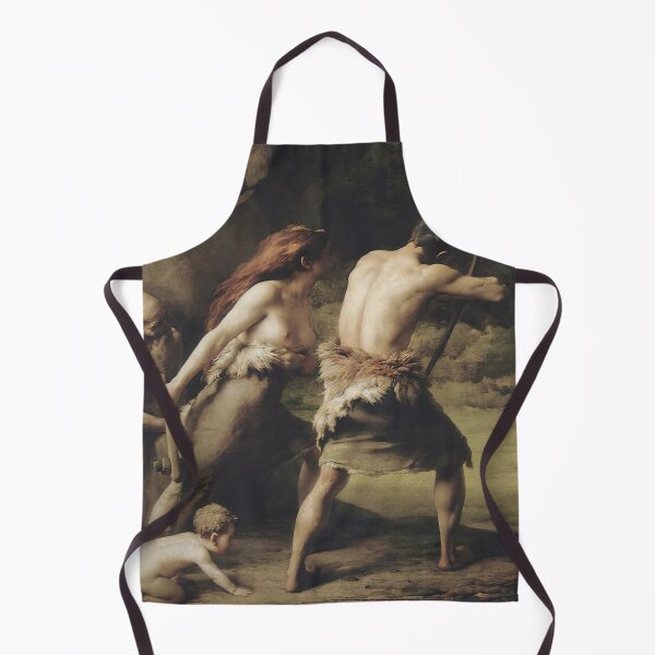 Item preview, Prehistoric Man Hunting Bears Classical Stone Age Painting designed and sold by TeeARTHY.