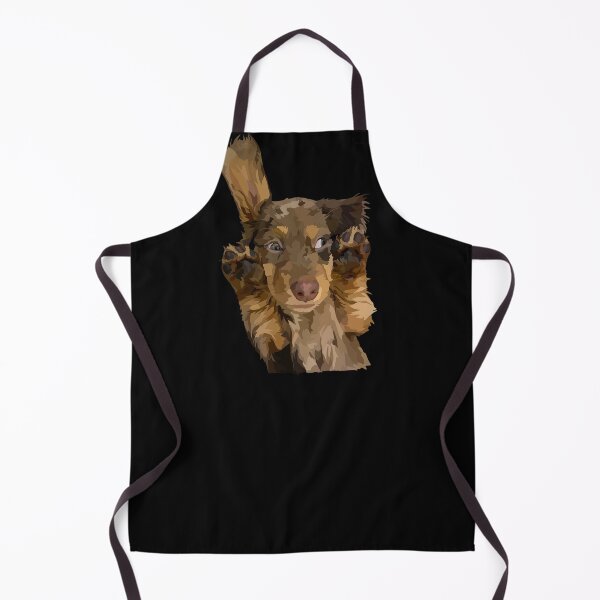 Item preview, Playful Brown Long Haired Dachshund designed and sold by Just-Arts-4U.