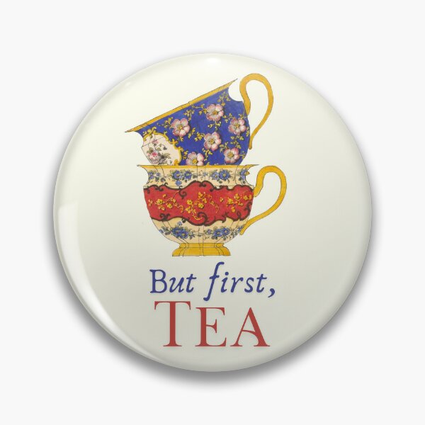 Item preview, But First, Tea, With Vintage 19th Century Teacups designed and sold by MaryKunzGoldman.