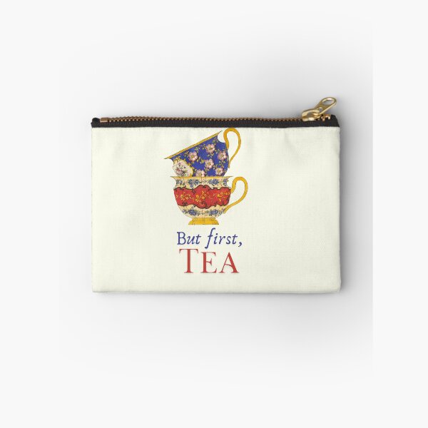 Item preview, But First, Tea, With Vintage 19th Century Teacups designed and sold by MaryKunzGoldman.