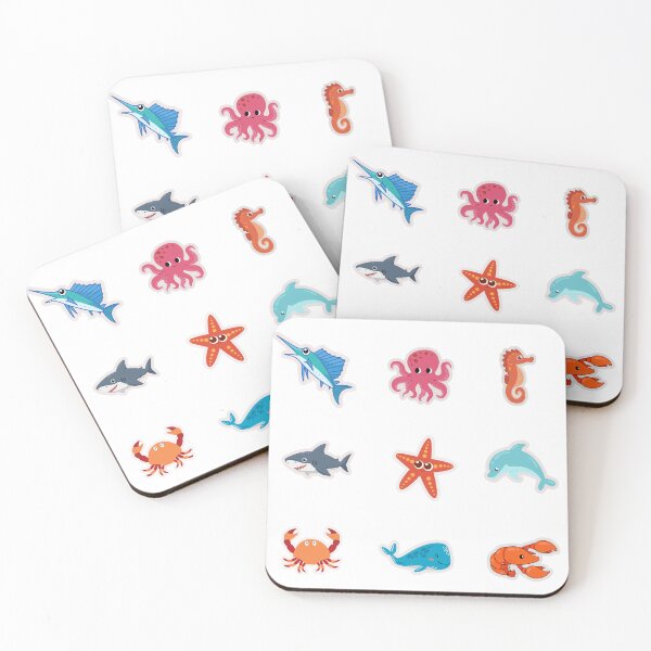 Item preview, Cute Sea Creatures Ocean Animal Set designed and sold by KAWAII STUDIO NB.