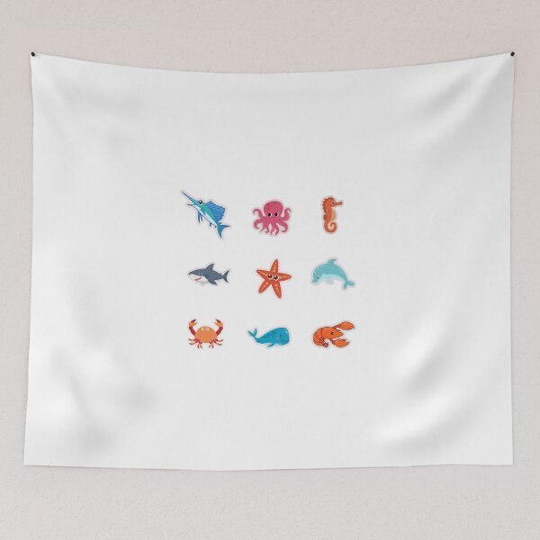 Item preview, Cute Sea Creatures Ocean Animal Set designed and sold by KAWAII STUDIO NB.