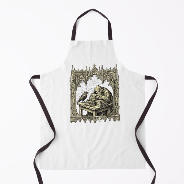 Item preview, The Psionic Raven - Dark Cathedral Gothic Monk Woodcut T shirt designed and sold by Neurospicy Trolls.