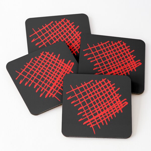Item preview, Red Hatched Lines Pattern designed and sold by Jeallan Designs.