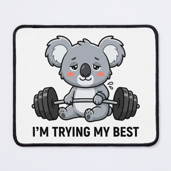 Item preview, Im Trying My Best Weightlifting Gym Koala T-Shirt designed and sold by fowzi shokri.