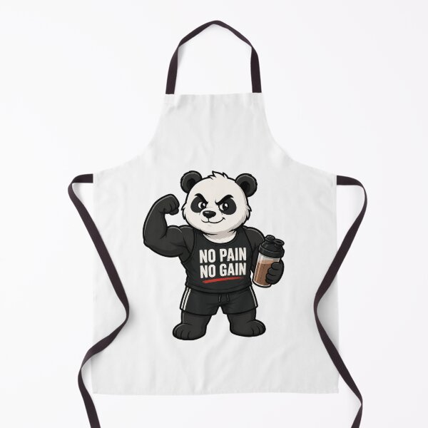 Item preview, No pain, no gain, Panda designed and sold by DailyQuestPrint.