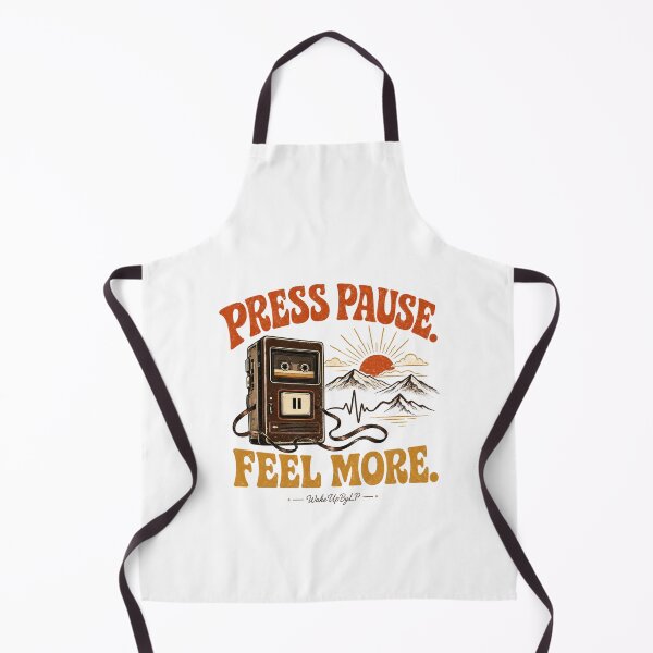 Item preview, Press Pause, Feel More – Retro Cassette Mindfulness Design designed and sold by WakeUpByLP.