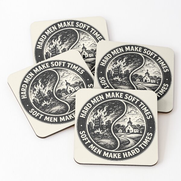 Item preview, Hard men make soft times, Soft men make hard times  designed and sold by Apex_N_Action.