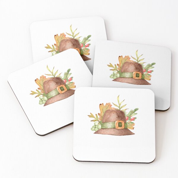 Item preview, Watercolor Pilgrim Hat designed and sold by White Rabbit Design .
