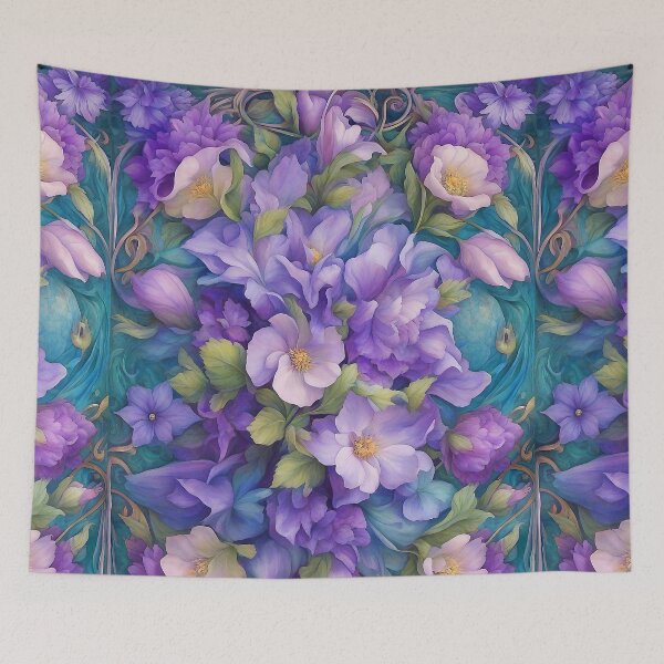Item preview, Purple Melange of Blooms designed and sold by LaRoach Digital Arts.