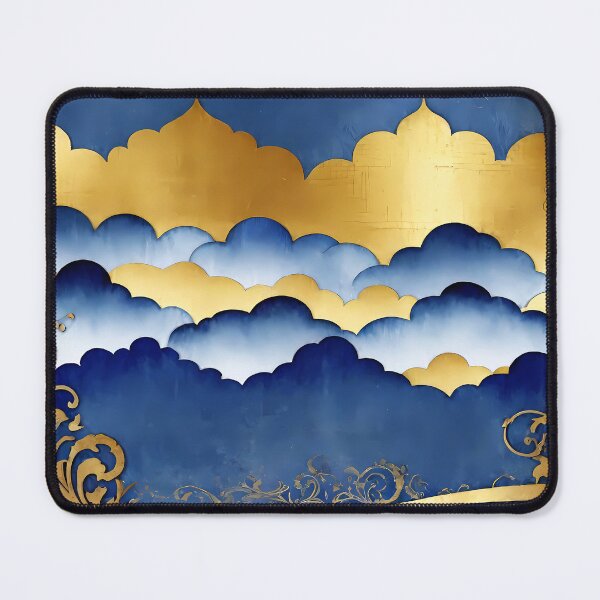 Item preview, Elegant Arabesque Pattern Cobalt Blue Gold Filigree designed and sold by Tammy Winand Arts.