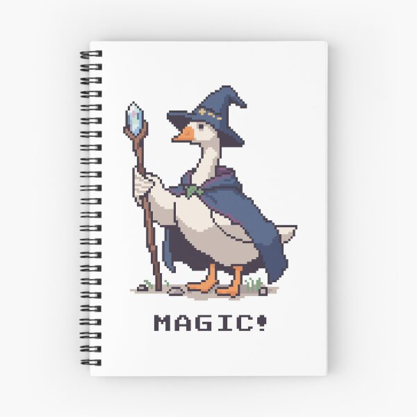 Item preview, Wizard Goose with Magic Staff Pixel Art designed and sold by NidoraDrops.