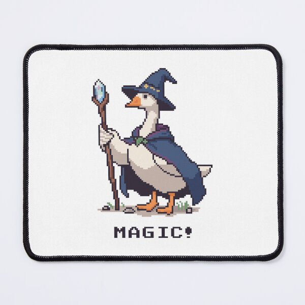Item preview, Wizard Goose with Magic Staff Pixel Art designed and sold by NidoraDrops.