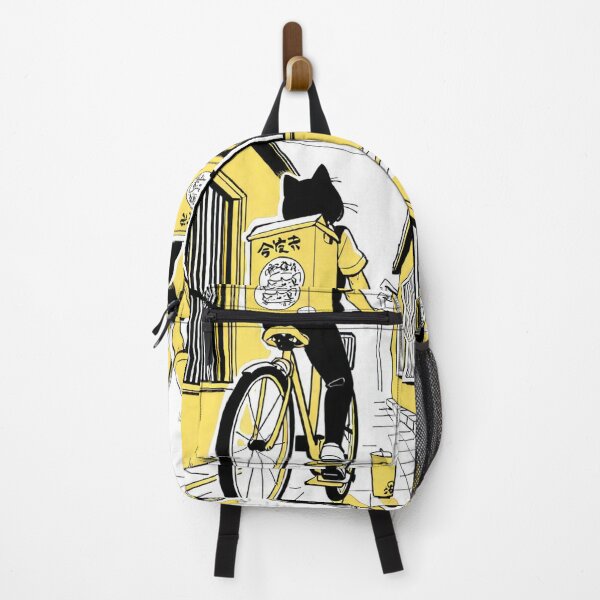 Item preview, Character - Cat Ramen Delivery Yellow Bike designed and sold by World-Pets.
