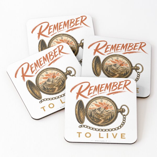 Item preview, Remember to Live – Vintage Pocket Watch Mountain Design designed and sold by WakeUpByLuki.