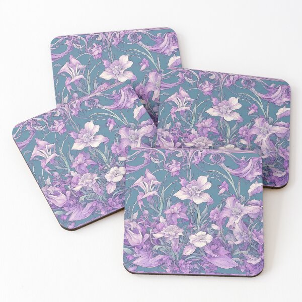 Item preview, Purple Art Nouveau Flower Design designed and sold by LaRoach Digital Arts.