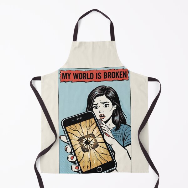 Item preview, Cracked Screen Existential Dread Pop-Art Poster designed and sold by DuckOddity.