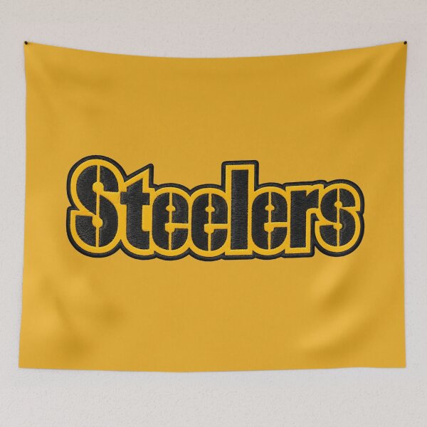 Item preview, Pittsburgh Steelers Embroidered Patch Vintage Football Fan Design designed and sold by Lifer Art and Design.