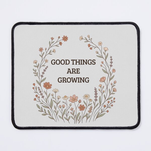Item preview, Good Things Are Growing | Botanical Wildflower Quote | Minimal Floral Design designed and sold by Doodleberry Bloom.