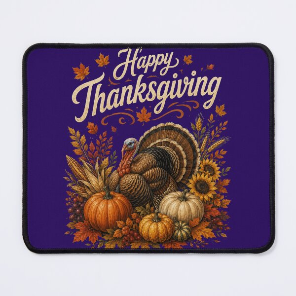 Item preview, Happy Thanksgiving - Vintage Fall Turkey and Harvest Design designed and sold by Evelashop.