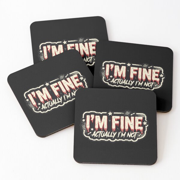 Item preview, Unhinged Sarcastic Bold Slogan Design I`m Fine designed and sold by Oommen Studio .