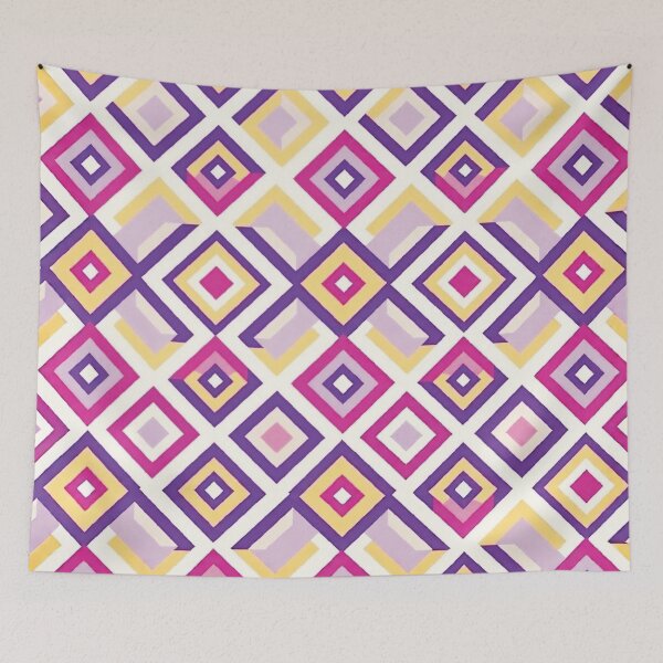 Item preview, Geometric Diamond Pattern in Vibrant Digital Vector Style designed and sold by Lucia Amaris Art.