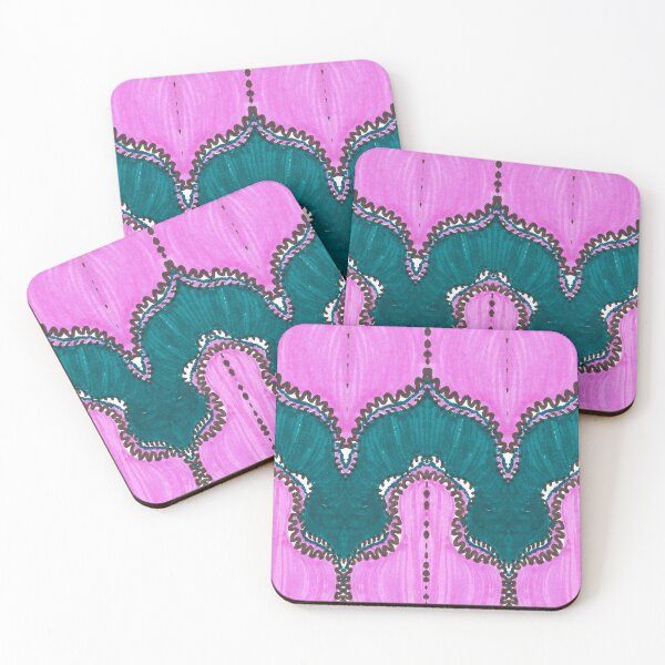 Item preview, Butterfly River- Pink, Teal, Brown Abstract Pattern designed and sold by Little Lucid Mind.