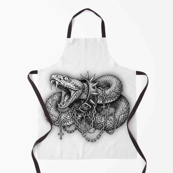 Item preview, Gothic Punk Snake Streetwear Design Spiked Collar Chains Crosses designed and sold by SupplyCode.