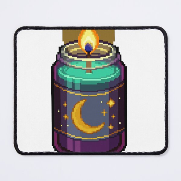 Item preview, Moon Veladora Candle Jar Día de los Muertos Pixel Art designed and sold by PixelBrujeria.